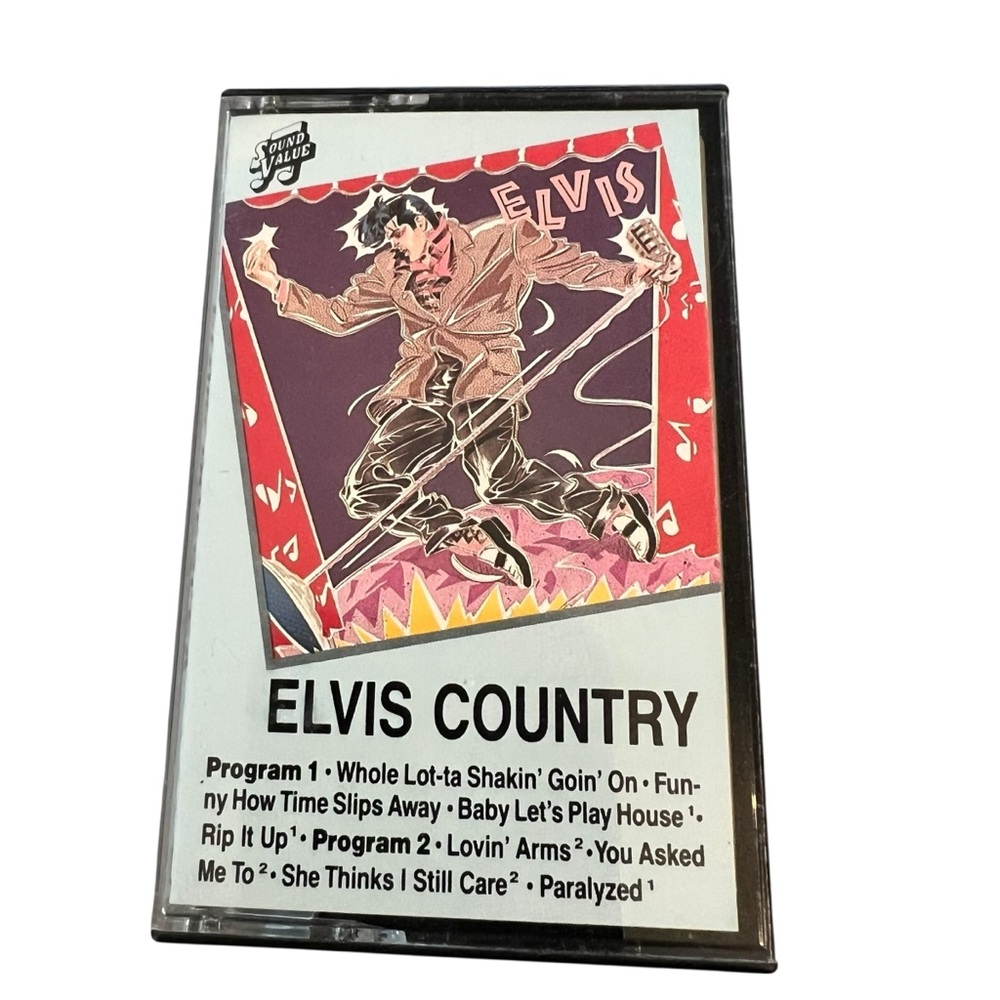 Elvis Country Music Cassette - Black